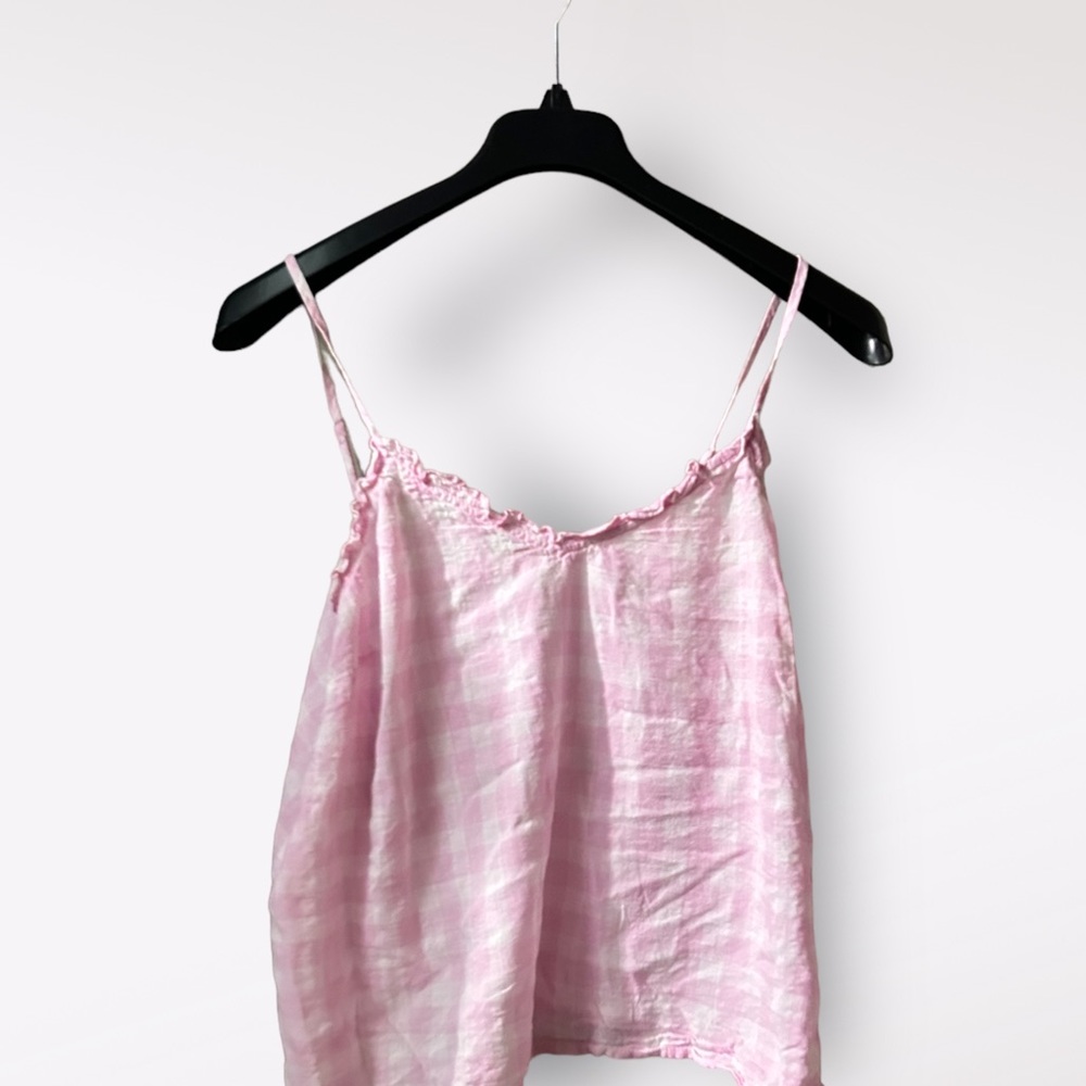 Ana A New Approach Pink Plaid Top